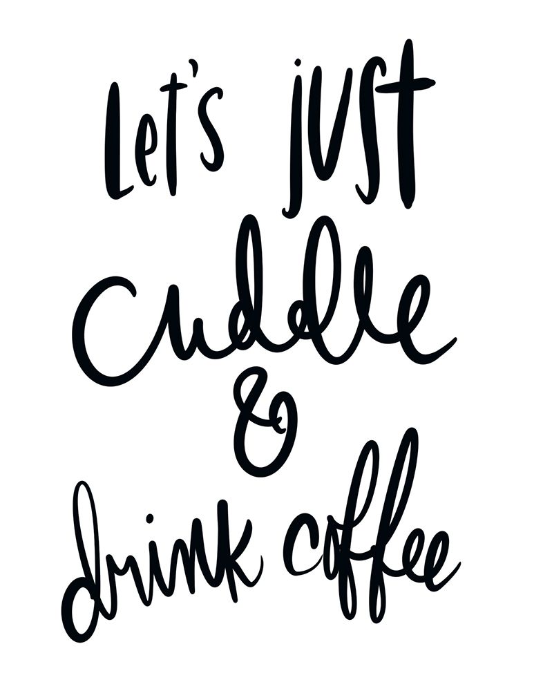 Cuddle And Drink Coffee art print by SD Graphics Studio for $57.95 CAD