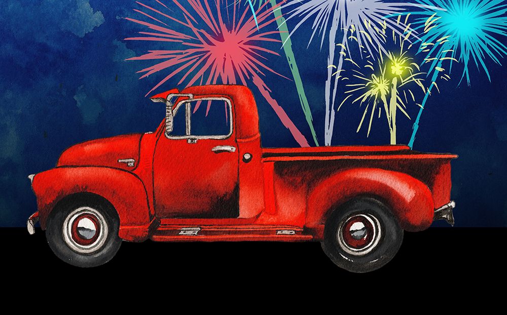 Americana Truck art print by Elizabeth Medley for $57.95 CAD