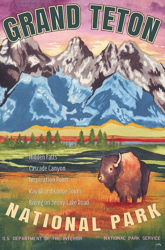 Grand Teton National Park art print by Elizabeth Medley for $57.95 CAD
