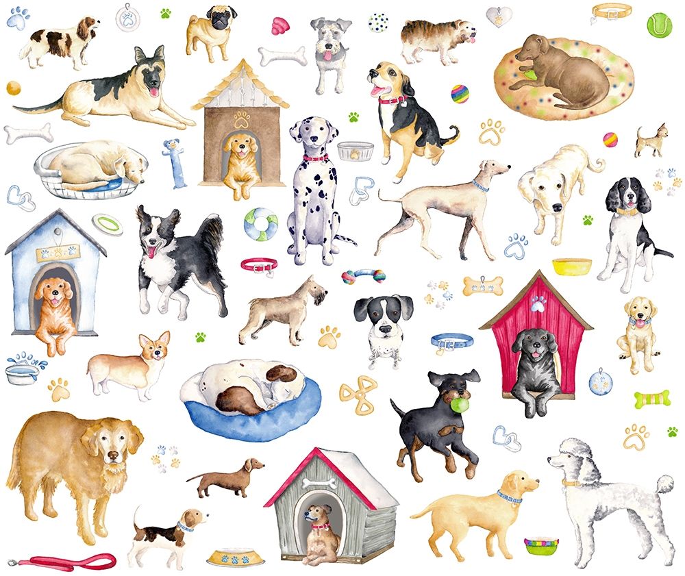 A Dogs Life Pattern art print by Andi Metz for $57.95 CAD