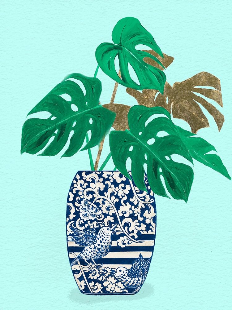 Jungle Leaves in Vase art print by Patricia Pinto for $57.95 CAD