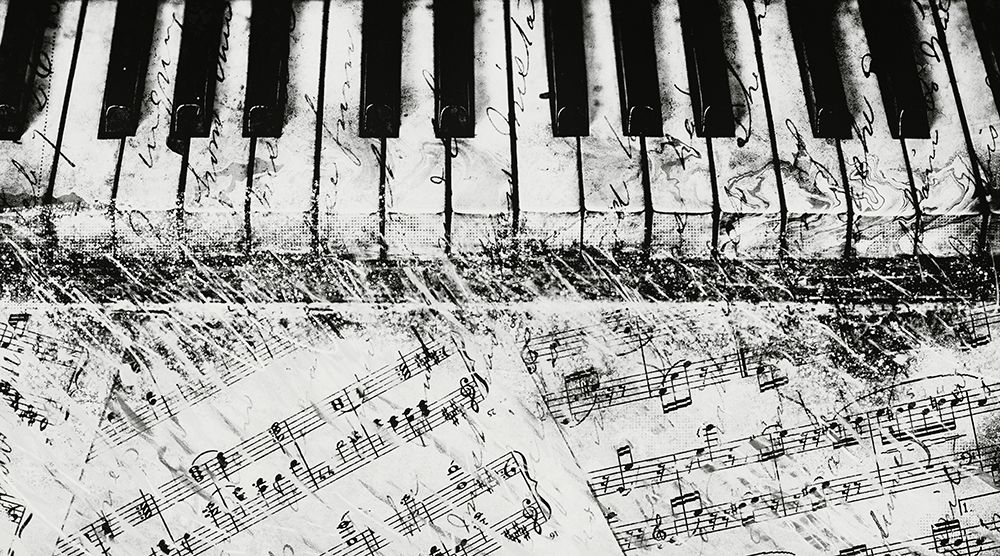Black and White Piano Keys art print by Dan Meneely for $57.95 CAD