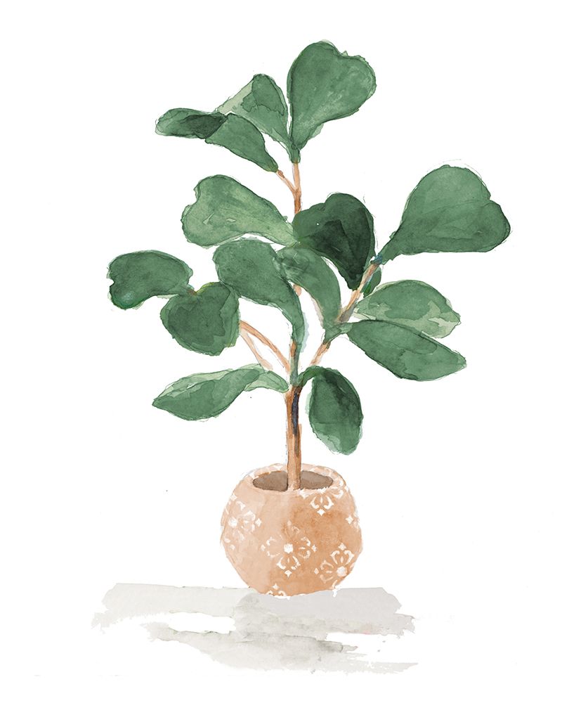 Potted Fiddle Fig Tree I art print by Lanie Loreth for $57.95 CAD
