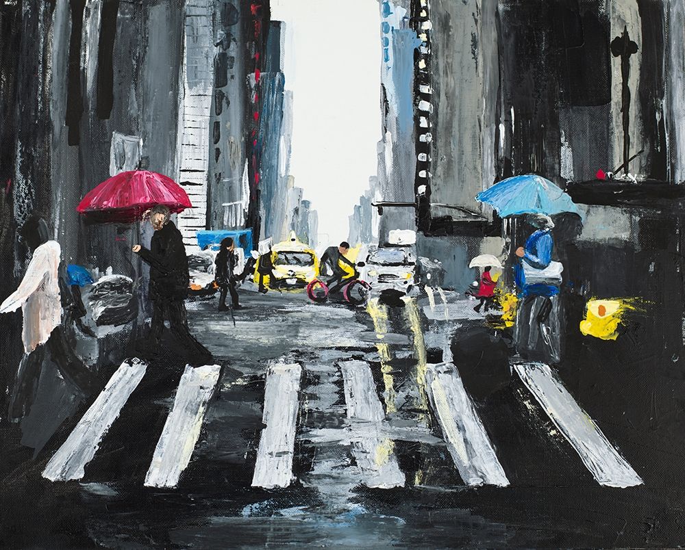 NYC in the Rain art print by Chelsea Goodrich for $57.95 CAD