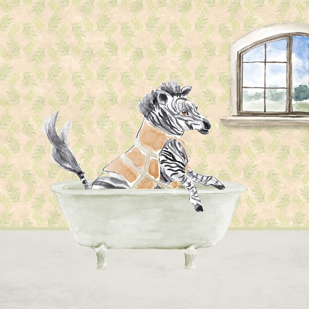Zebra In The Tub art print by Lanie Loreth for $57.95 CAD
