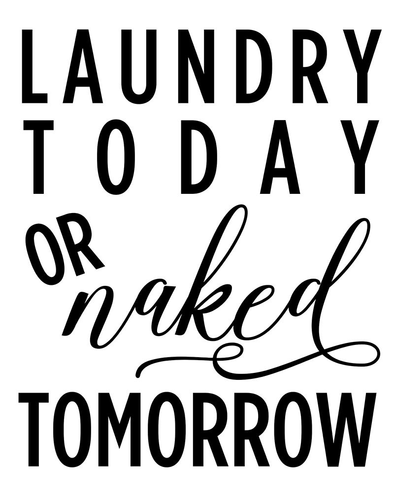 Laundry Today Or Naked Tomorrow art print by Anna Quach for $57.95 CAD