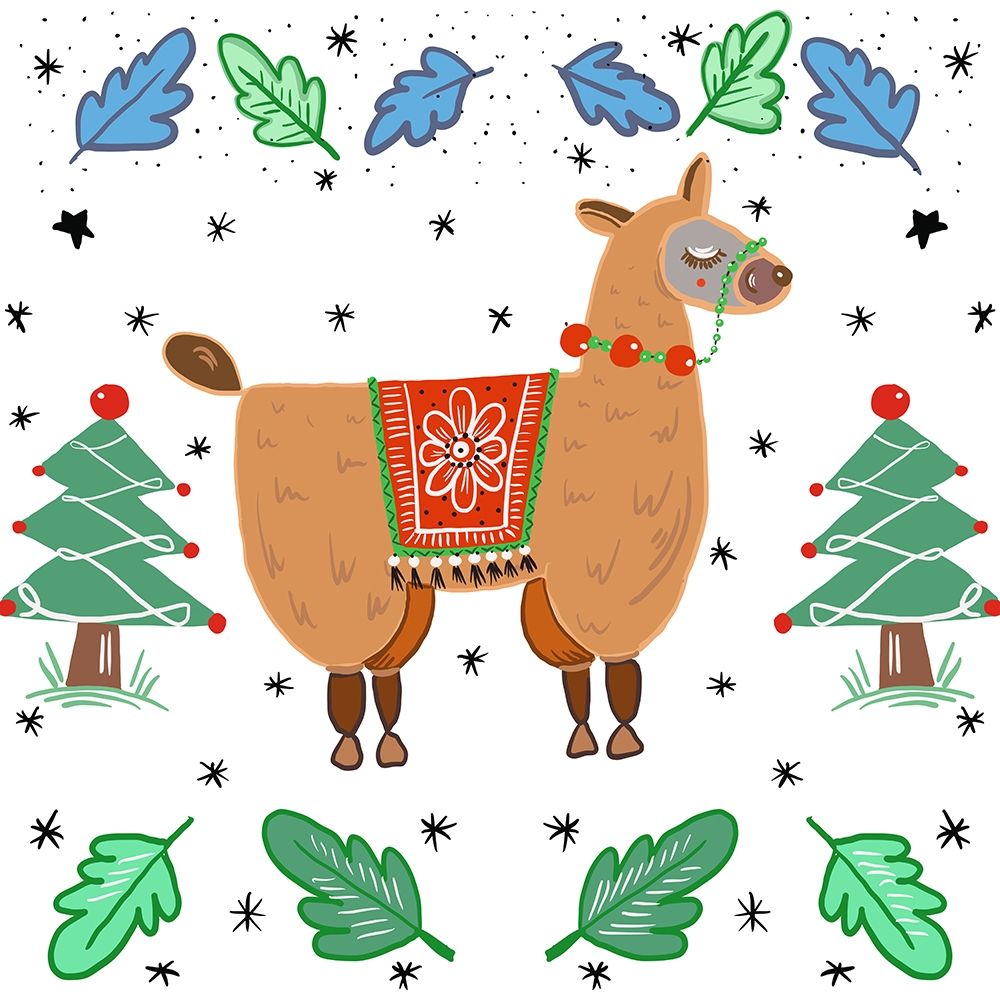 Holiday Llama art print by Ani Del Sol for $57.95 CAD