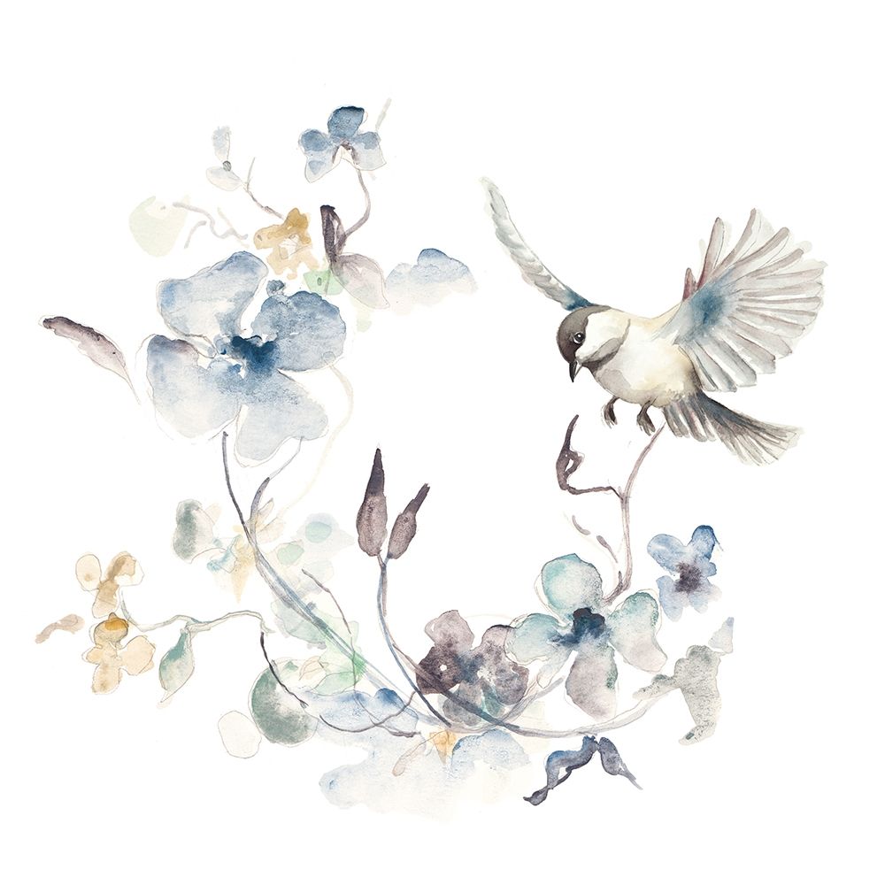 Floral with Bird II art print by Patricia Pinto for $57.95 CAD