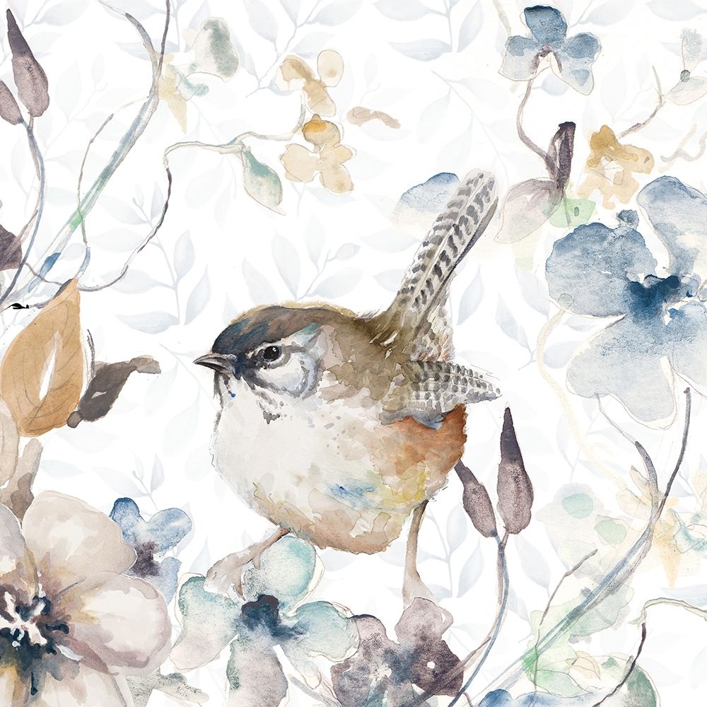 Bird on Wildflowers II art print by Patricia Pinto for $57.95 CAD