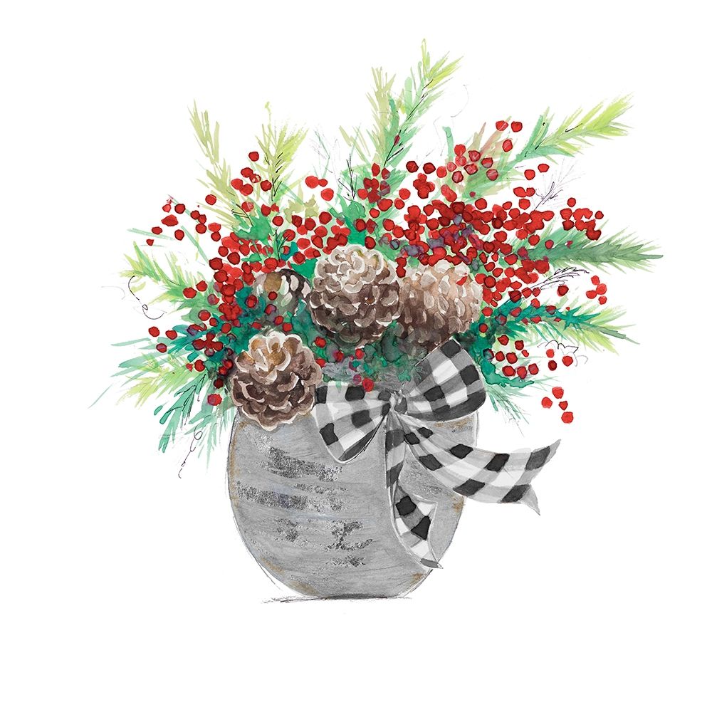Holiday Flowers I art print by Patricia Pinto for $57.95 CAD