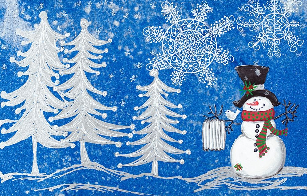 Snowmans Christmas art print by Gina Ritter for $57.95 CAD