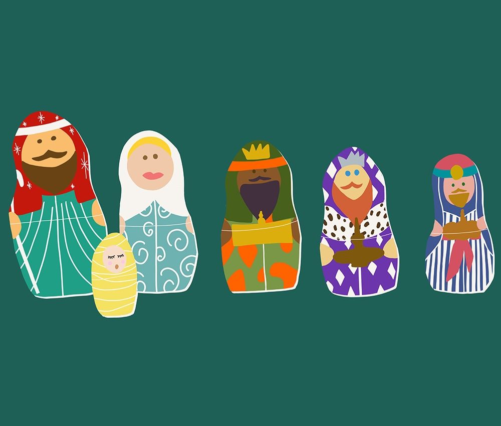 Nativity Matryoshka Dolls art print by Jen Bucheli for $57.95 CAD