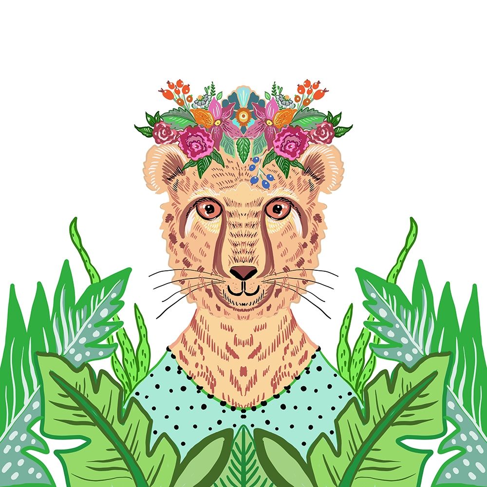 Girly Cheetah art print by Ani Del Sol for $57.95 CAD