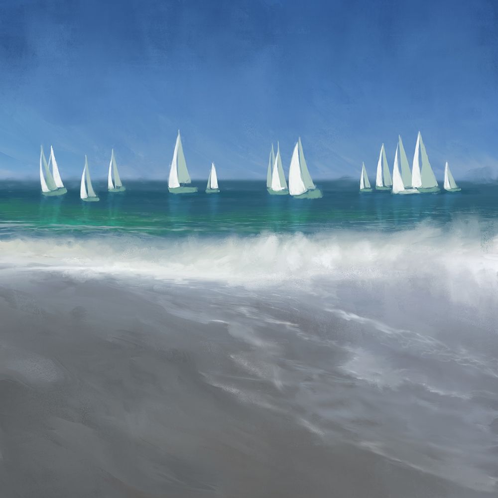 Harbor Sailing art print by Dan Meneely for $57.95 CAD