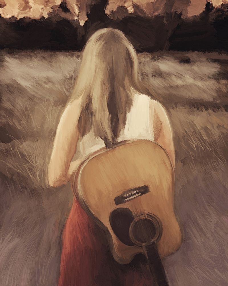 Traveling With My Guitar art print by Dan Meneely for $57.95 CAD