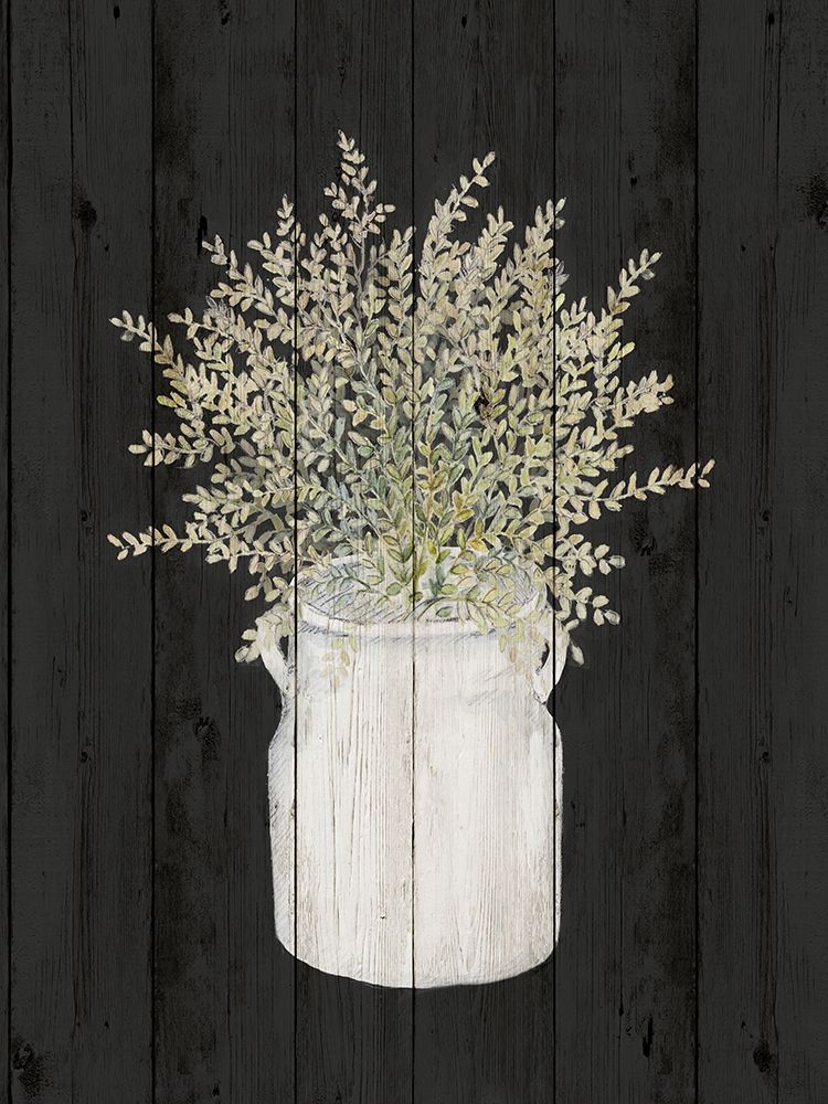 Herbs on Black Wood I art print by Janice Gaynor for $57.95 CAD