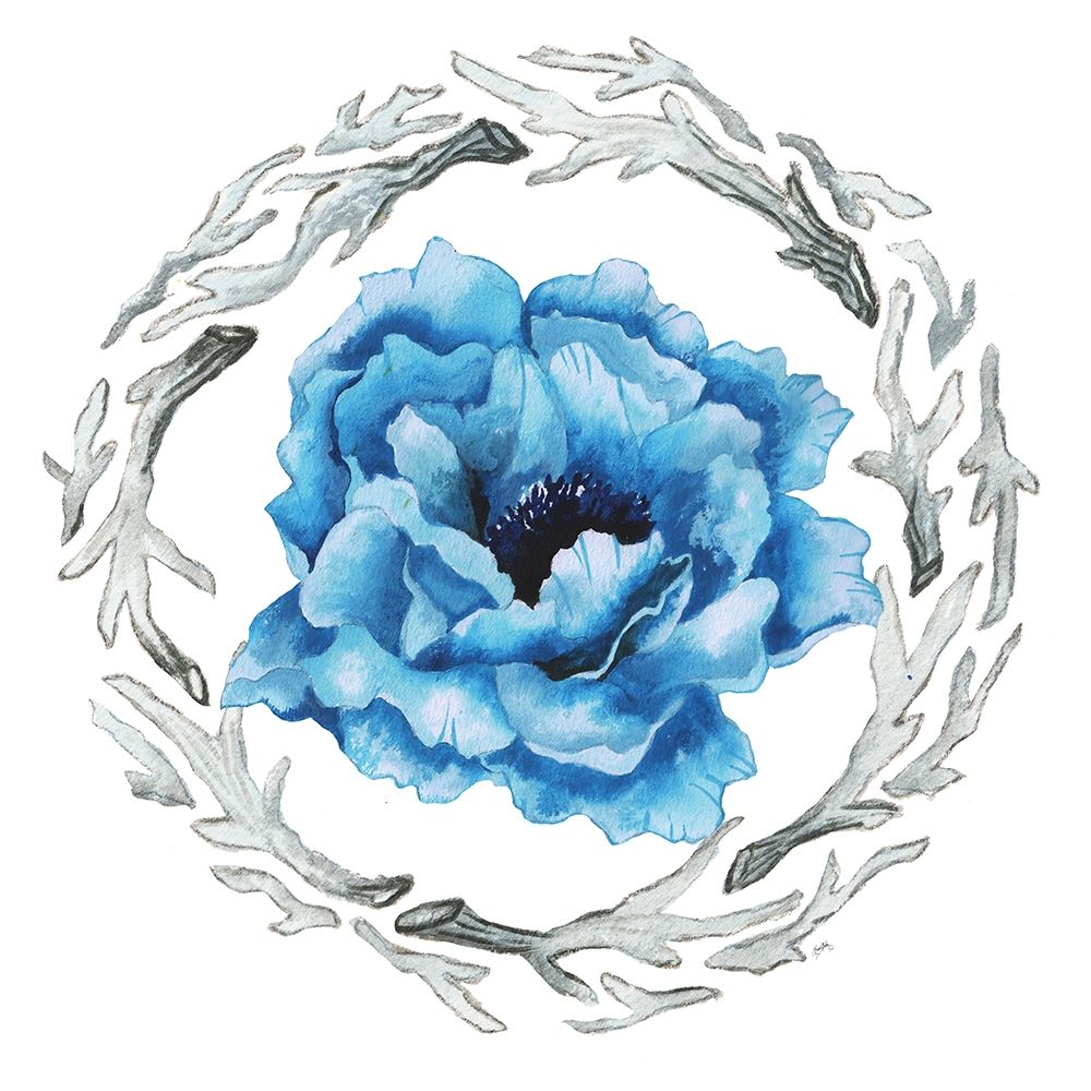 Blue Flower I art print by Elizabeth Medley for $57.95 CAD