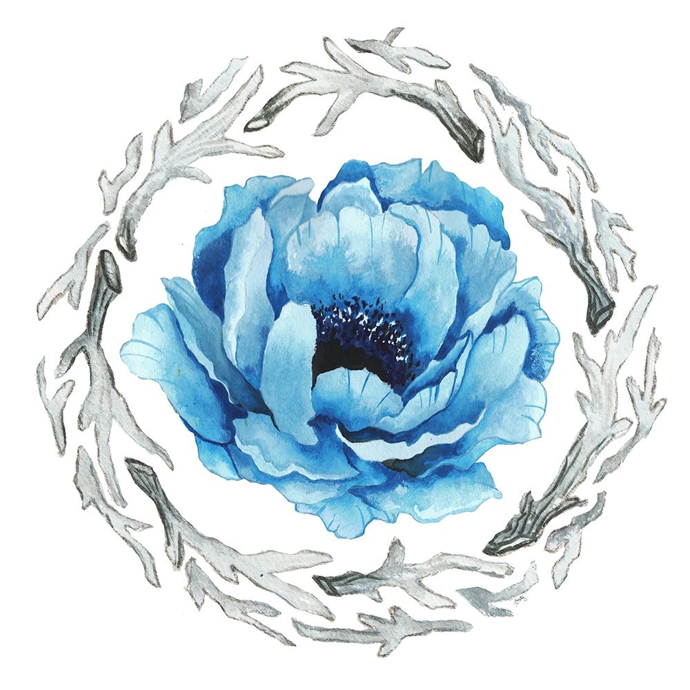 Blue Flower II art print by Elizabeth Medley for $57.95 CAD