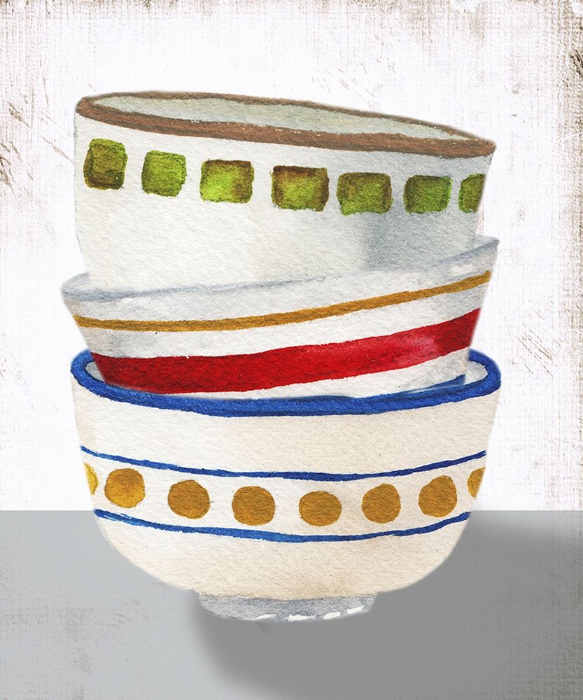Stacked Bowls I art print by Elizabeth Medley for $57.95 CAD
