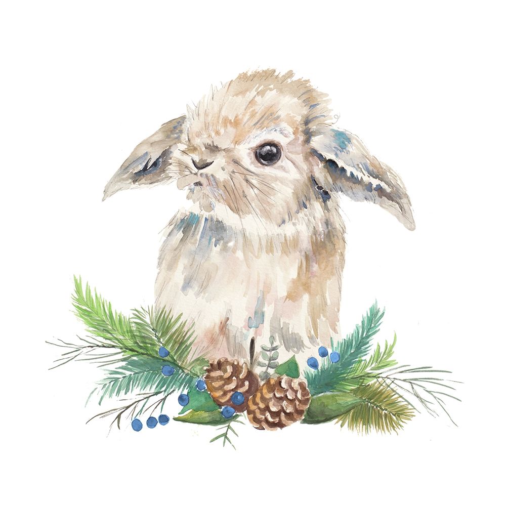 Floppy Eared Bunny on Greenery art print by Patricia Pinto for $57.95 CAD