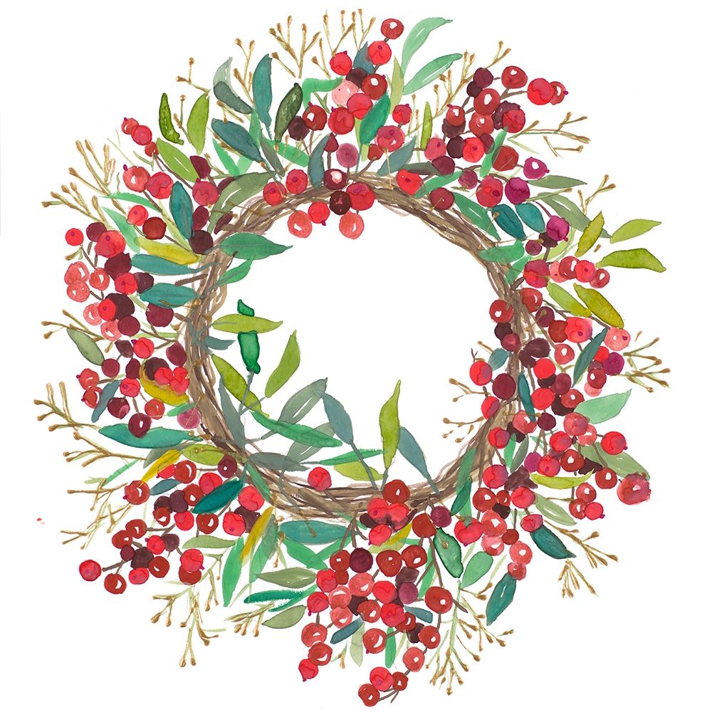 Christmas Wreath art print by Patricia Pinto for $57.95 CAD