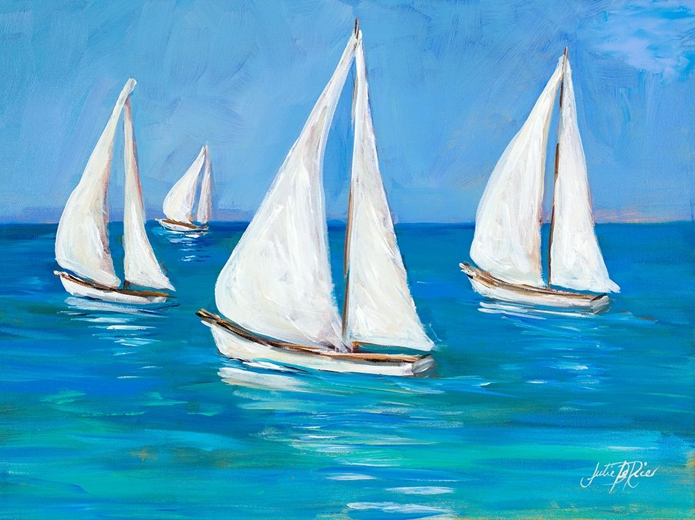 Sailboats I art print by Julie DeRice for $57.95 CAD