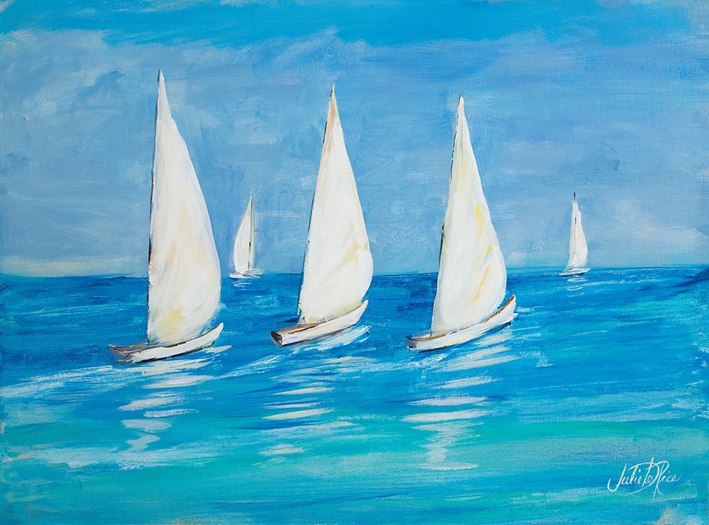 Sailboats II art print by Julie DeRice for $57.95 CAD