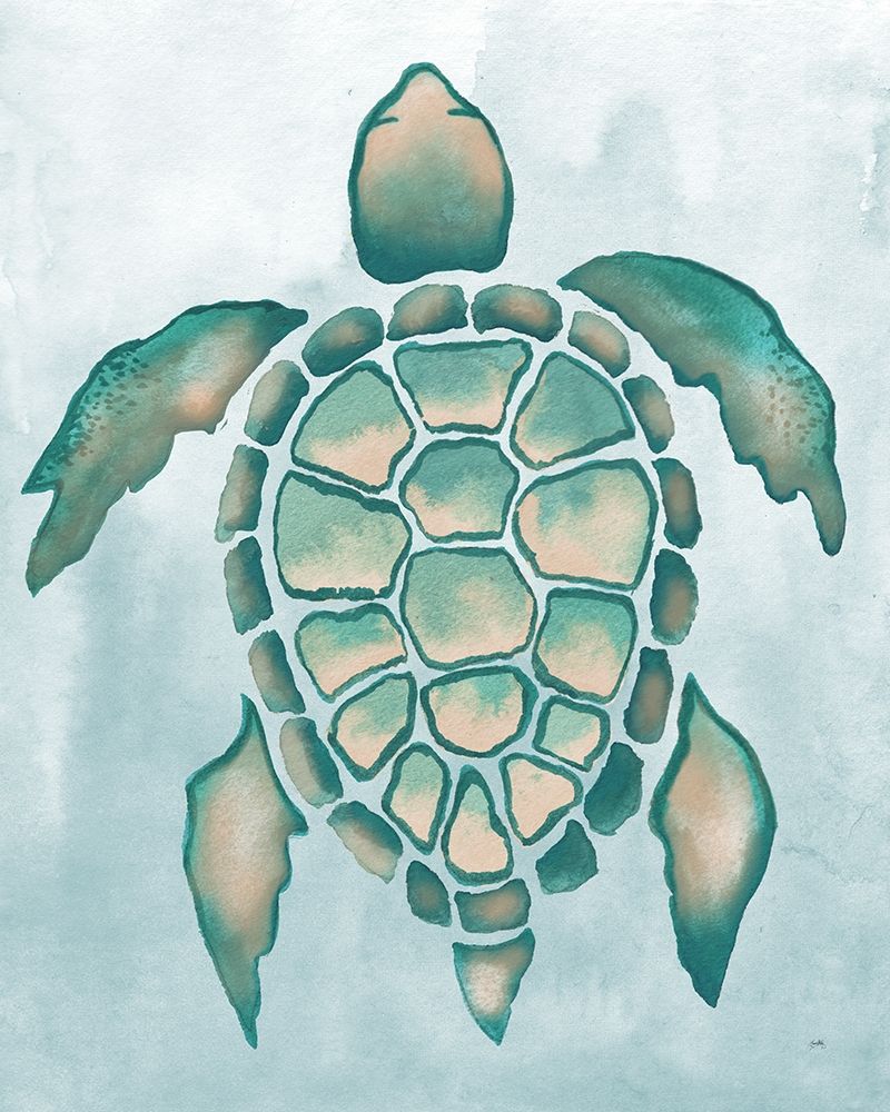 Aquatic Turtle I art print by Elizabeth Medley for $57.95 CAD