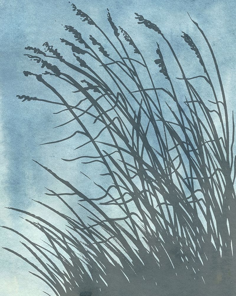 Tall Grasses on Blue I art print by Elizabeth Medley for $57.95 CAD