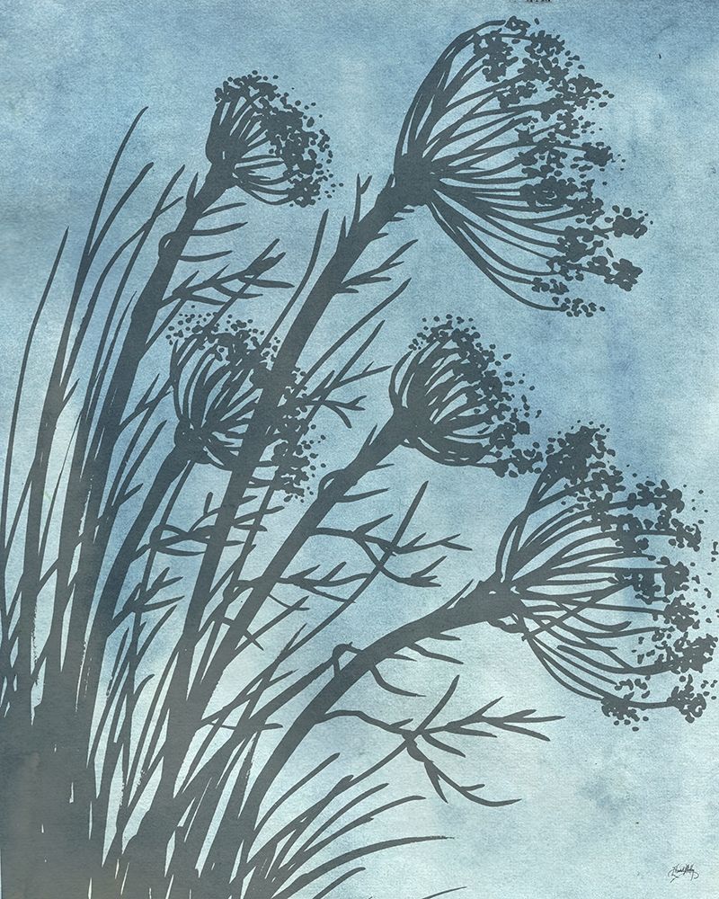 Tall Grasses on Blue II art print by Elizabeth Medley for $57.95 CAD