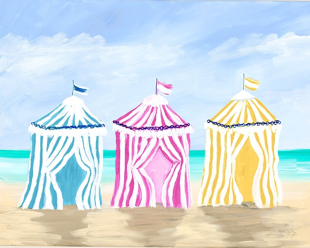 Beach Cabanas art print by Julie DeRice for $57.95 CAD