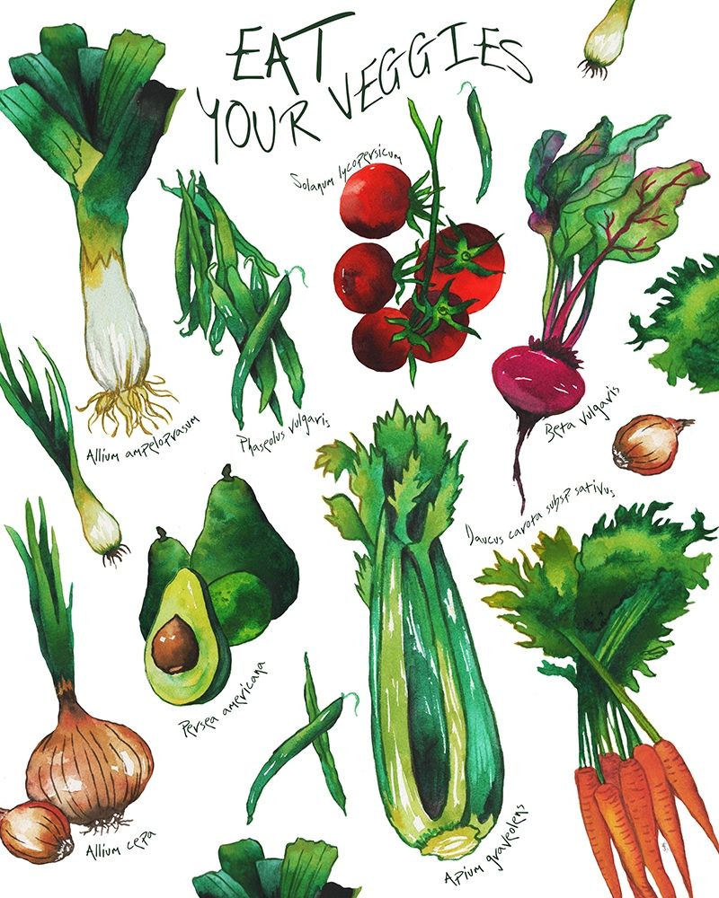 Eat Your Veggies art print by Elizabeth Medley for $57.95 CAD