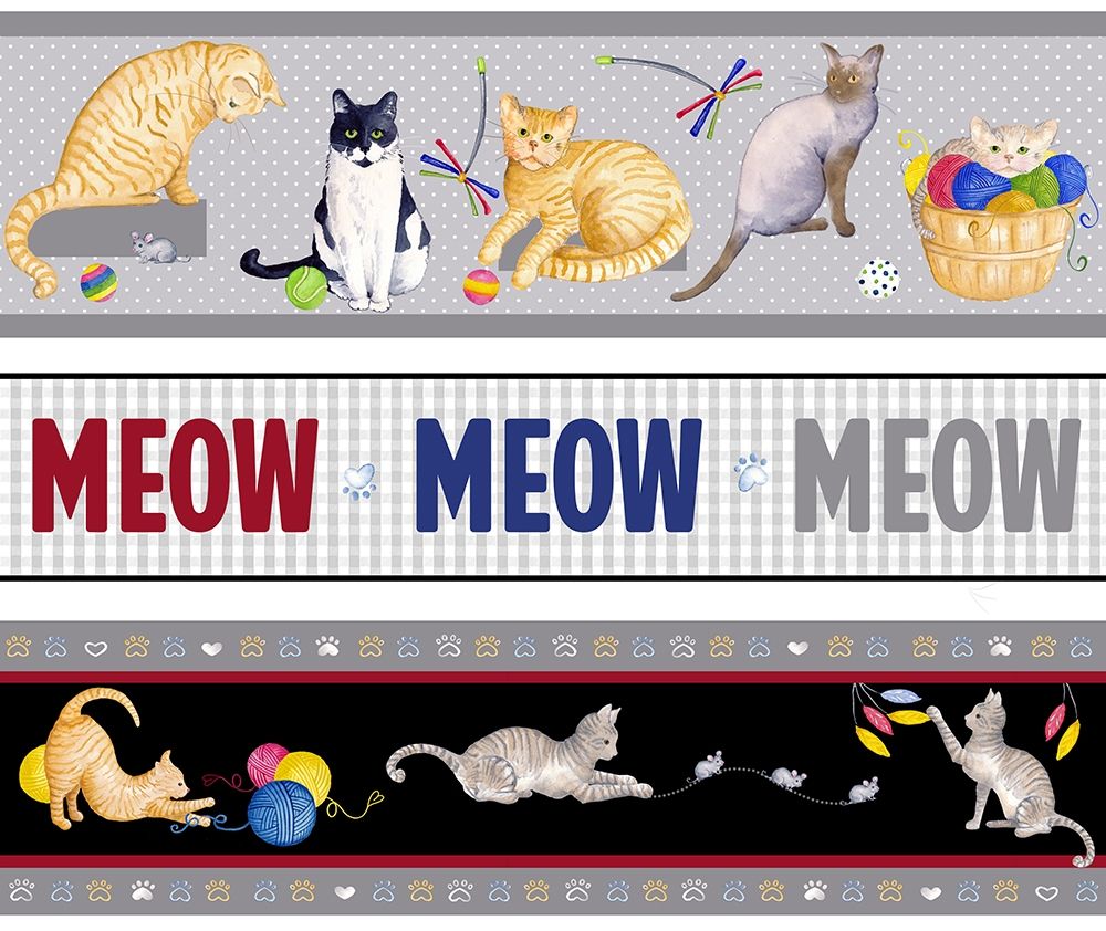 Meow, Meow, Meow Pattern art print by Andi Metz for $57.95 CAD