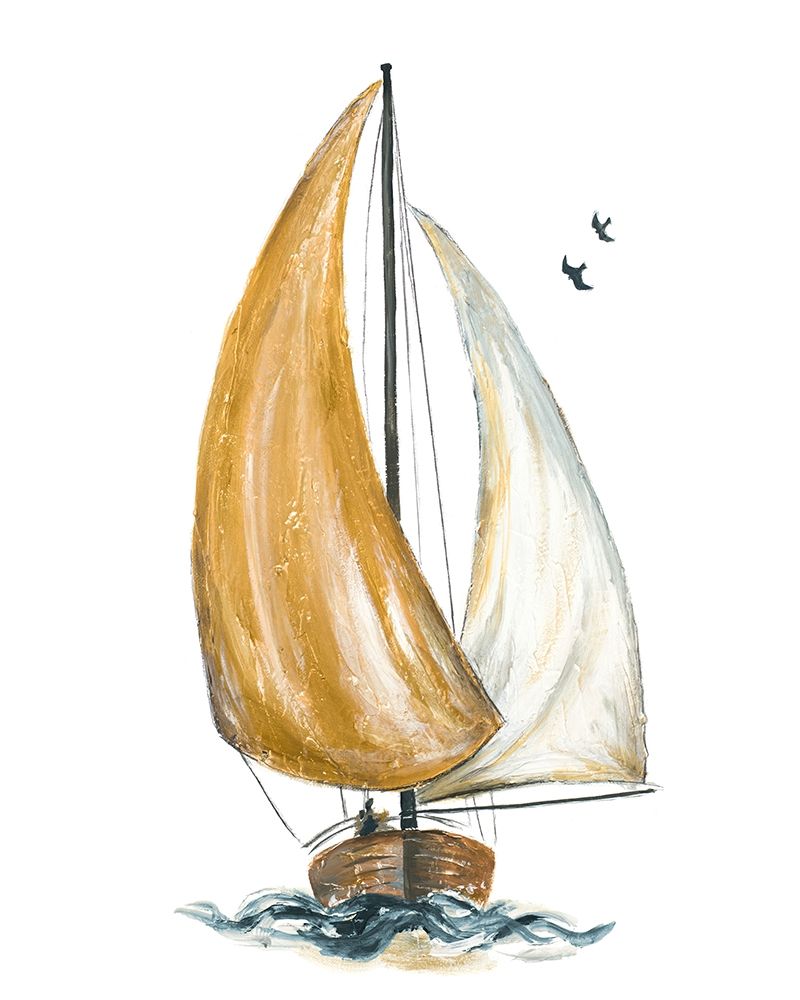 Gold Sail I art print by Patricia Pinto for $57.95 CAD