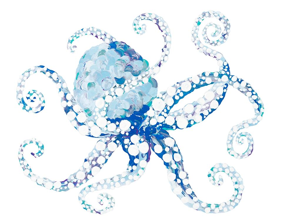 Azul Dotted Octopus I art print by Gina Ritter for $57.95 CAD