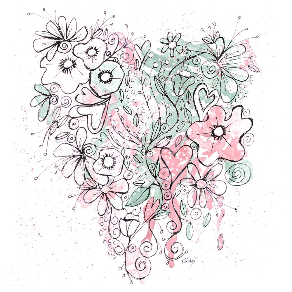 Blooming Heart II art print by Krinlox for $57.95 CAD