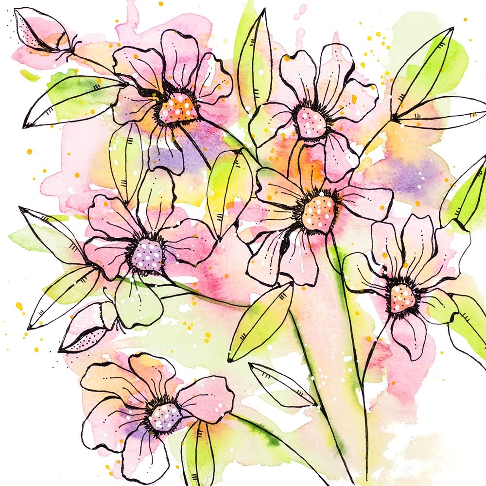 A Splash of Beauty Florals art print by Krinlox for $57.95 CAD