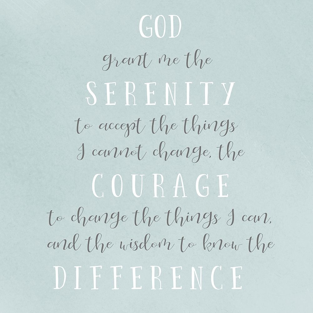 Serenity Prayer art print by SD Graphics Studio for $57.95 CAD