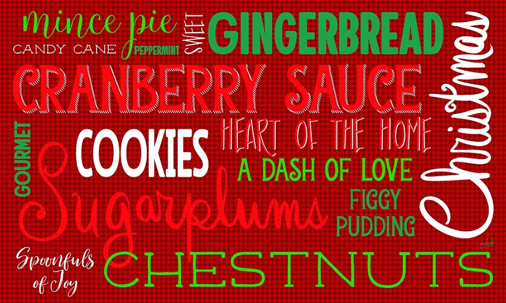 Christmas Kitchen Typography art print by Andi Metz for $57.95 CAD