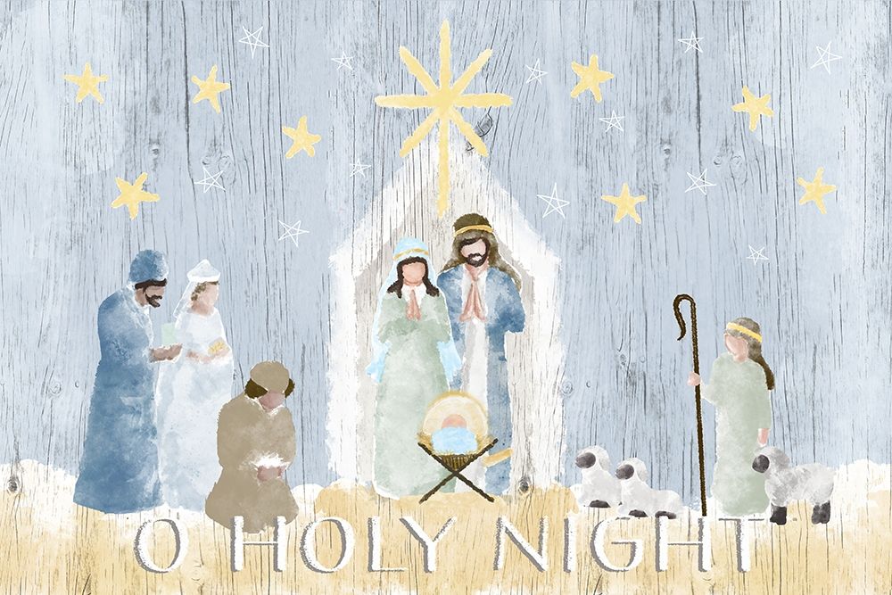 O Holy Night Nativity art print by Andi Metz for $57.95 CAD