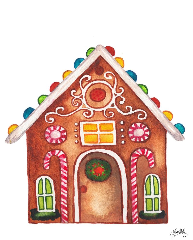 Gingerbread and Candy House I art print by Elizabeth Medley for $57.95 CAD