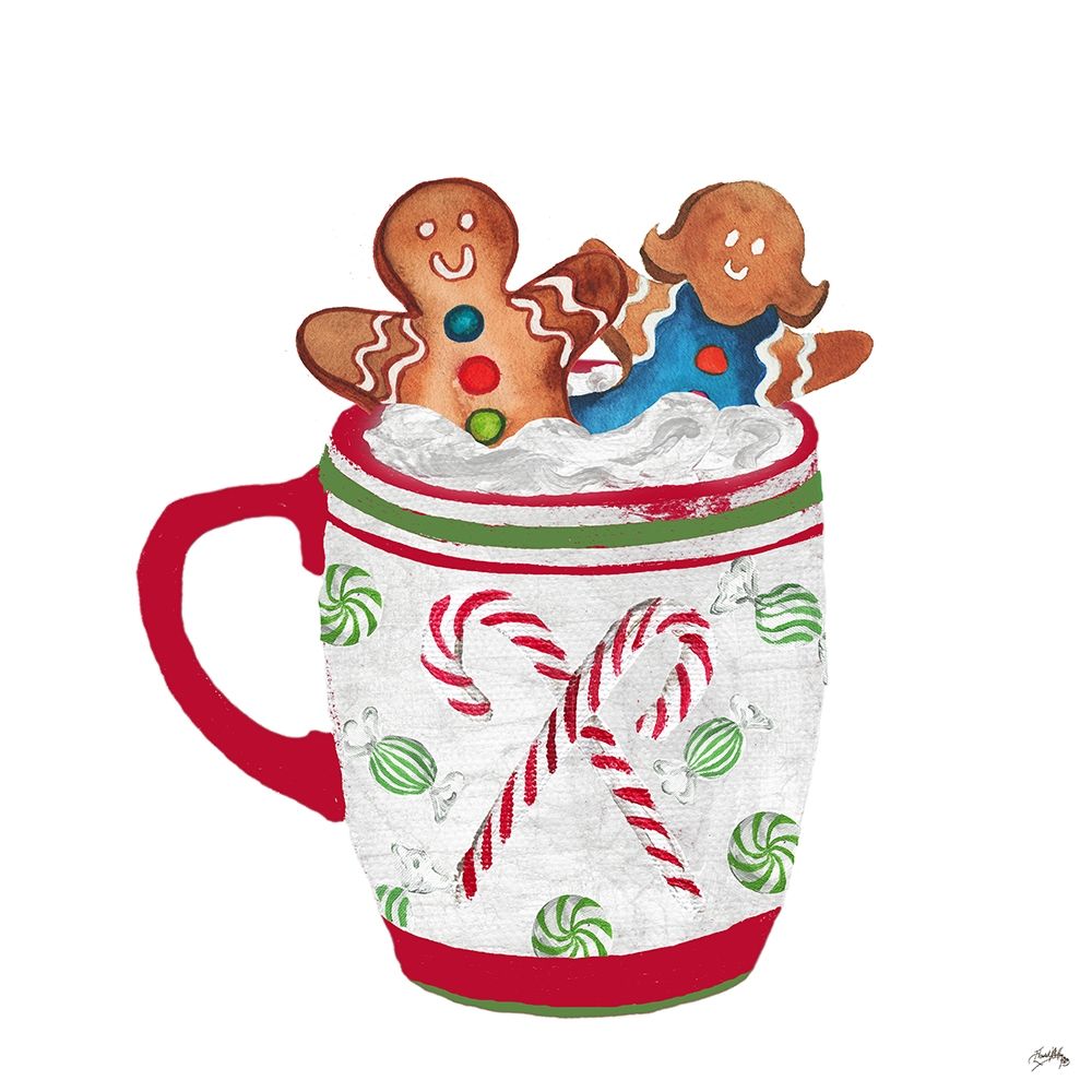 Gingerbread and a Mug Full of Cocoa I art print by Elizabeth Medley for $57.95 CAD