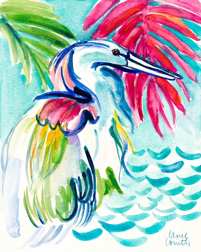 Happy Heron art print by Lanie Loreth for $57.95 CAD