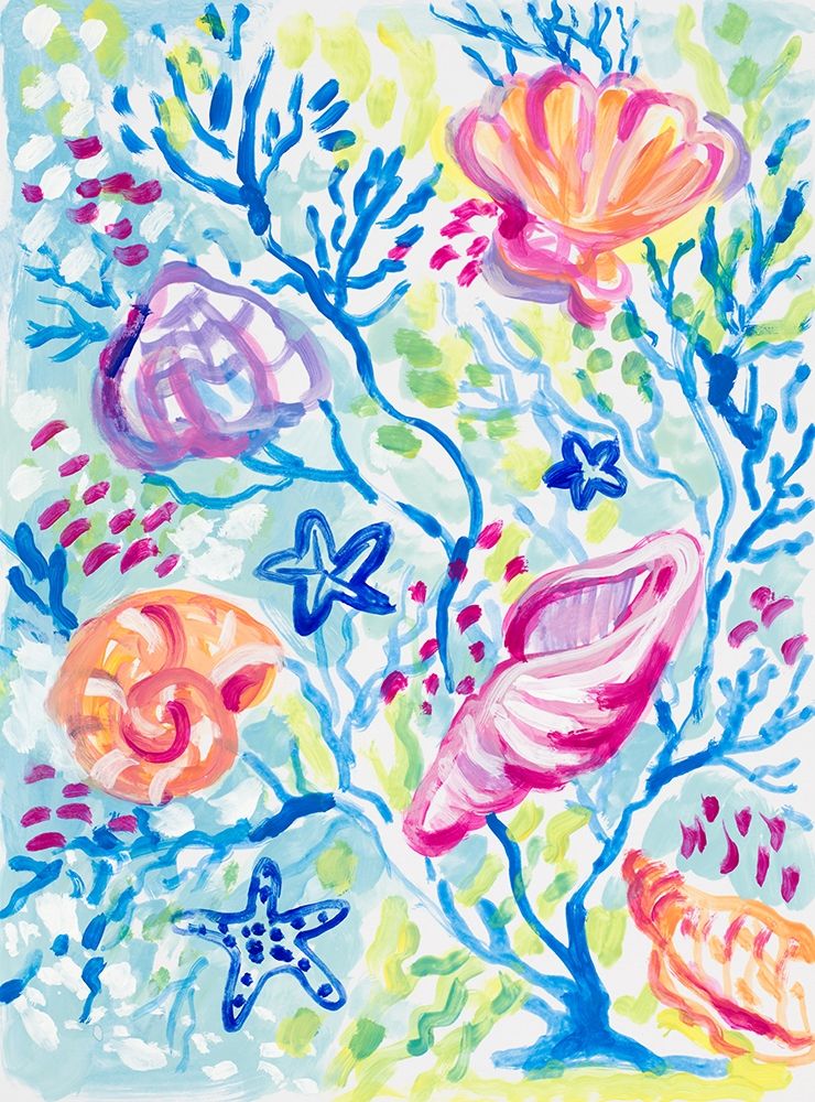 Seashells in the Coral art print by Lanie Loreth for $57.95 CAD