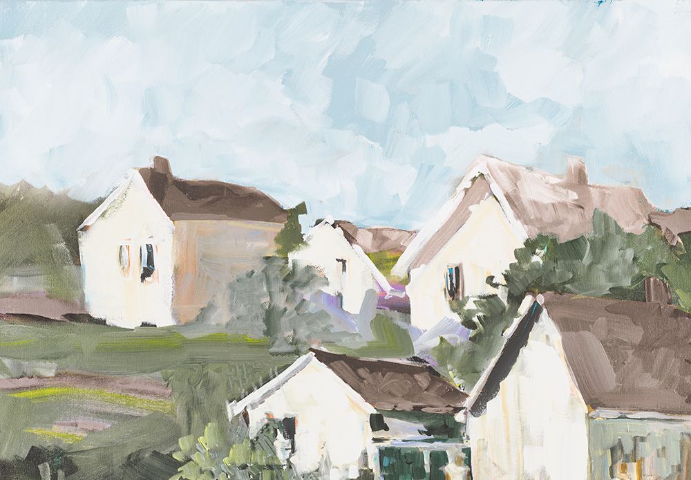 Lake Town Roof Tops art print by Jane Slivka for $57.95 CAD