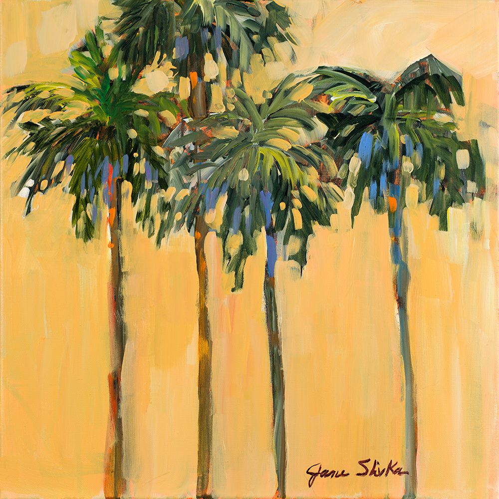 Tropical Palms on Yellow art print by Jane Slivka for $57.95 CAD