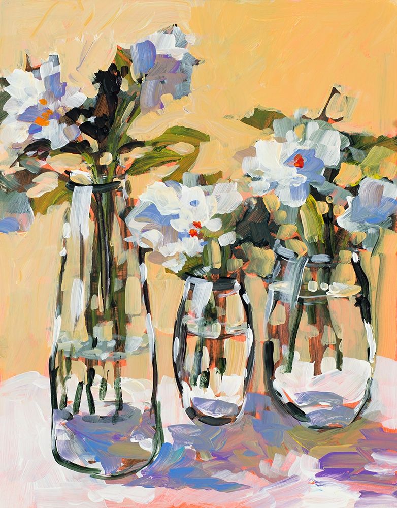 Three Flower Vases art print by Jane Slivka for $57.95 CAD
