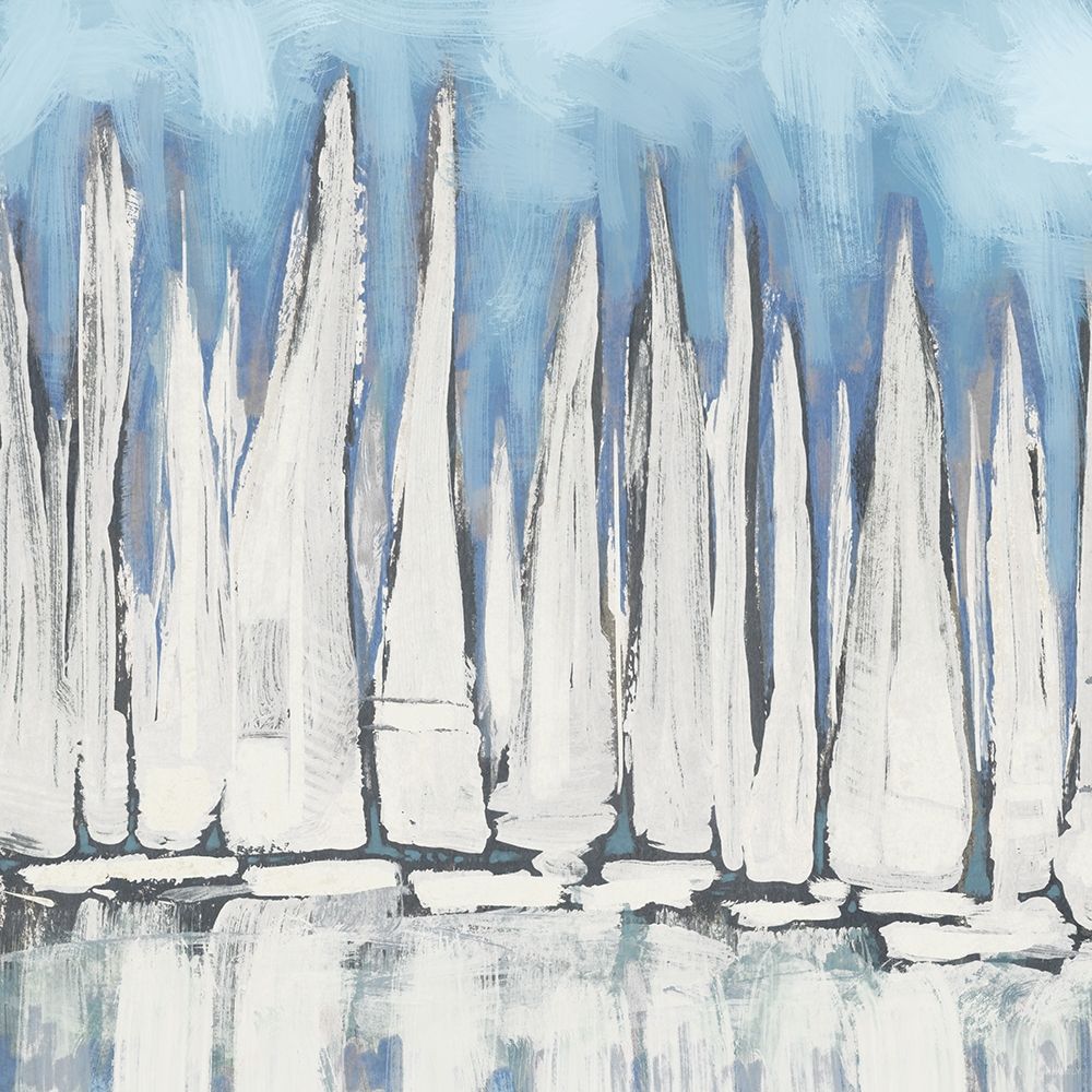 White Sailboat Crowd I art print by Dan Meneely for $57.95 CAD