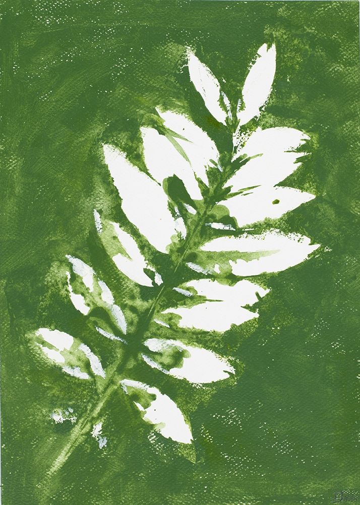 Tropical Leaf Branch Stamp White art print by Patricia Pinto for $57.95 CAD