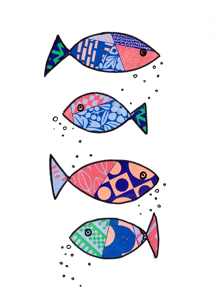 Tropical Fish Collage I art print by Patricia Pinto for $57.95 CAD
